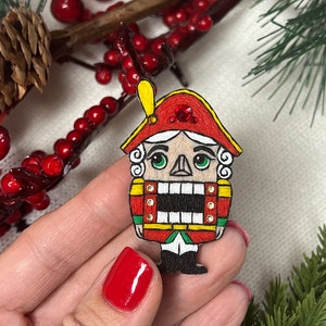 Nutcracker Brooch made of polymer clay| Brooch for coat and dress| Christmas Brooch| Handmade  Brooch| Winter decor| Fairy jewelry