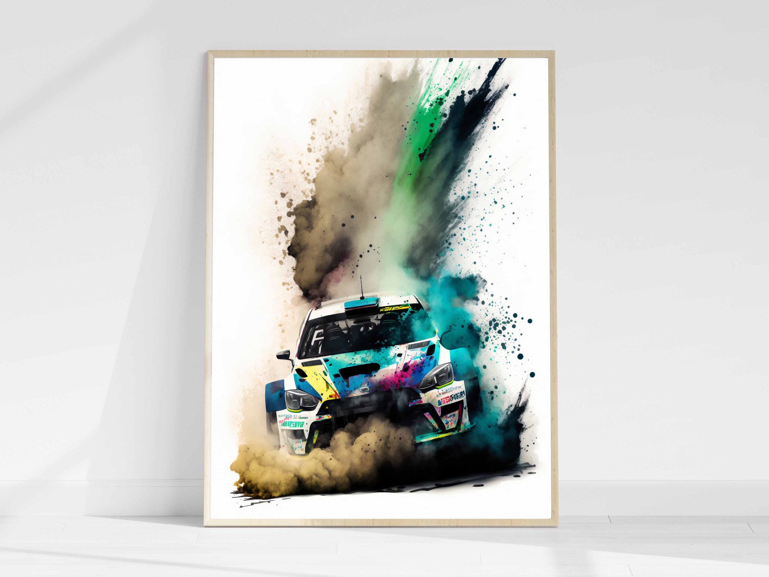 Rally Car Wall Art Print Watercolor Printable Instant Download Set of 3 ...