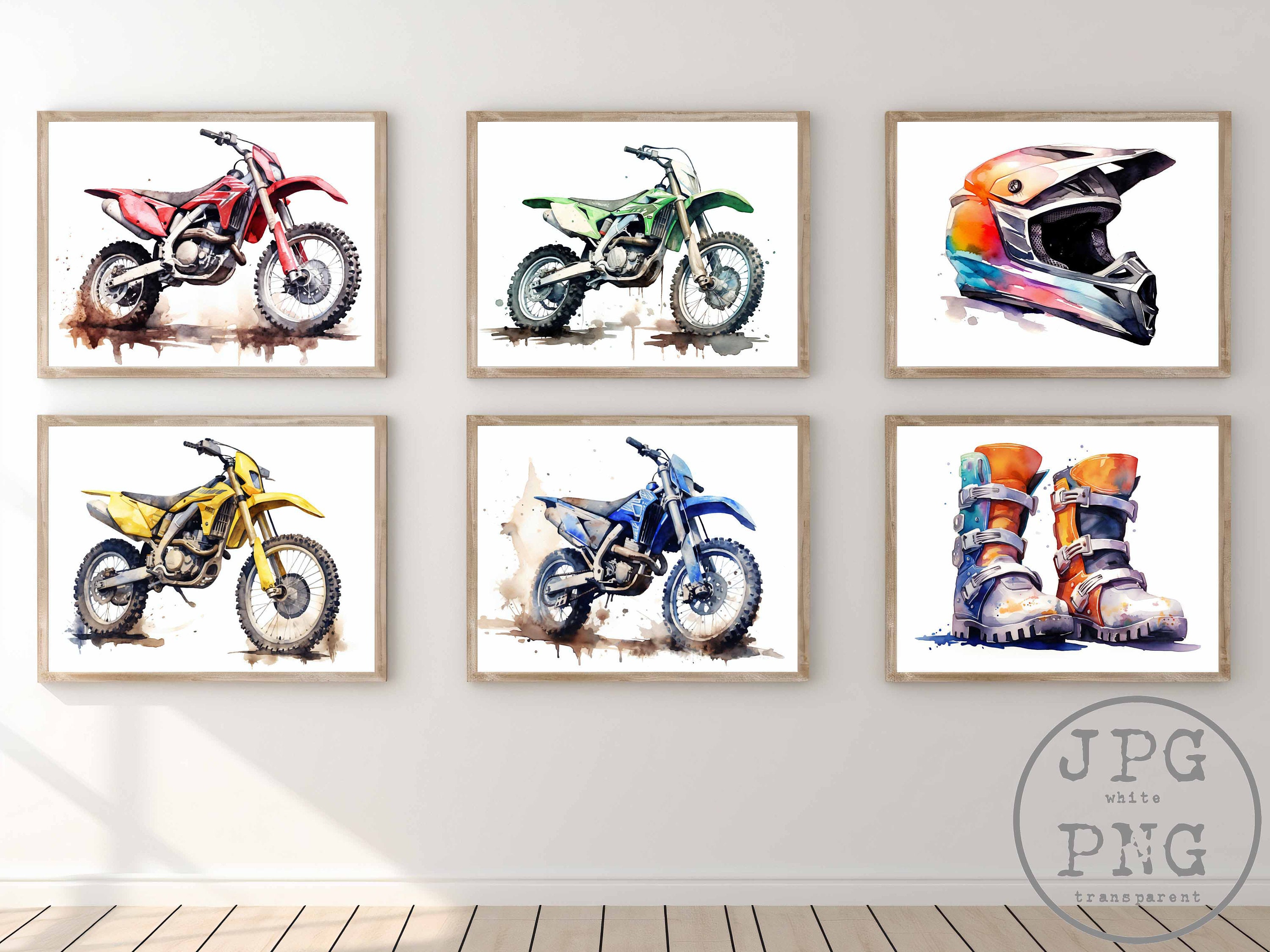 Boys Dirtbike Scrapbook Graphic Clipart