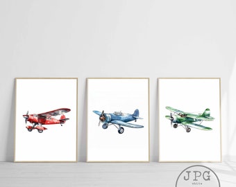 Airplane Print Plane Nursery Printable Kids Room Decor Aviation Vintage Airplane Theme Digital Download transparent PNG Sublimation Clipart