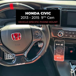 Honda Civic 9th Gen 2013 - 2015 Phone Mount Vehicle Specific Magnetic MagSafe Qi2 PixelSnap