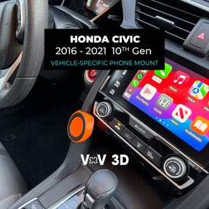 Soporte para teléfono Honda Civic de 10.ª generación (2016-2021) con embellecedor para el lado del conductor - Compatible con MagSafe, PixelSnap y Qi2