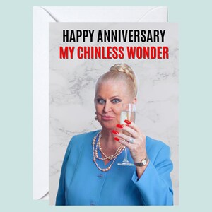 Buon anniversario My Chinless Wonder Card - Kim Woodburn