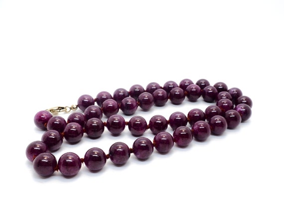 Ruby pearl necklace, natural ruby, genuine natura… - image 5