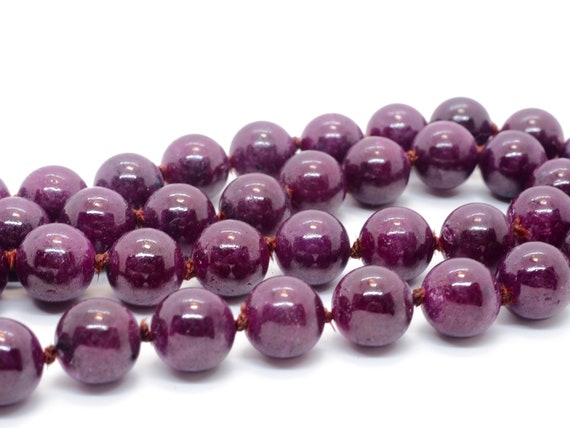 Ruby pearl necklace, natural ruby, genuine natura… - image 3