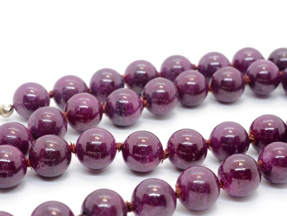 Ruby pearl necklace, natural ruby, genuine natura… - image 4