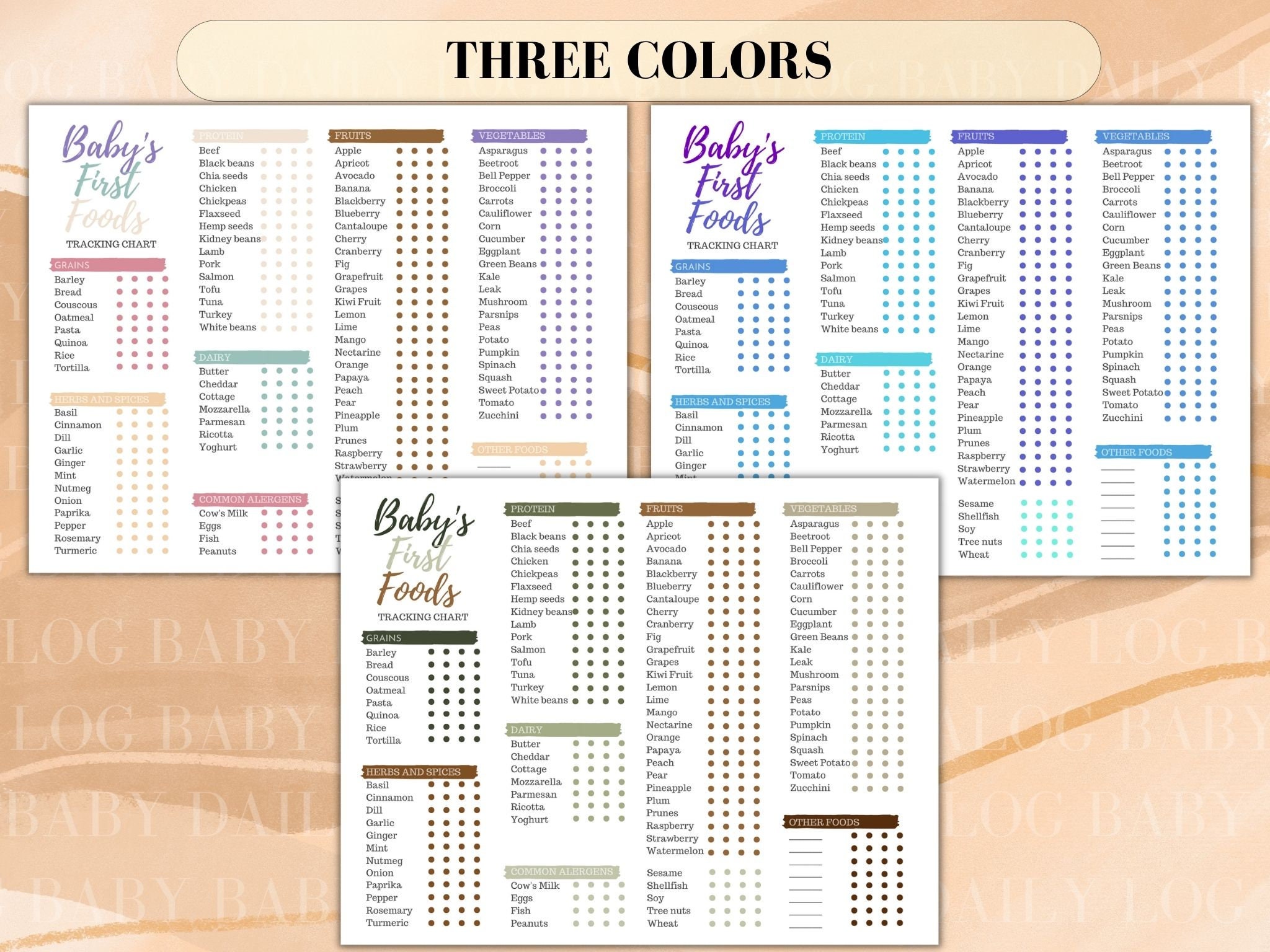 baby-food-diary-printable-baby-food-tracker-baby-first-etsy