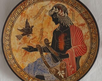 Placa mural con reproducción de una imagen griega antigua. Grecia