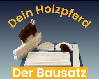 Holzpferd Bausatz Gartenpferd Spielpferd Voltigierpferd