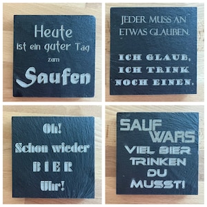Coasters/slate/engraving/toast/set of 4