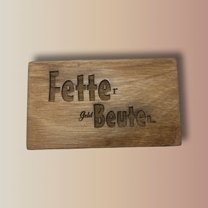 Étui pour carte de crédit / Portefeuille / Bois / Gravure