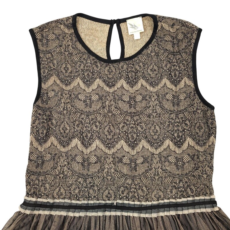 Vintage Weston Wear Anthropologie Lace Dress w/ Tulle Skirt Sz Large Whimsigoth image 12