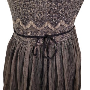 Vintage Weston Wear Anthropologie Lace Dress w/ Tulle Skirt Sz Large Whimsigoth image 18