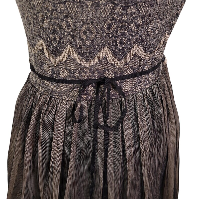 Vintage Weston Wear Anthropologie Lace Dress w/ Tulle Skirt Sz Large Whimsigoth image 18