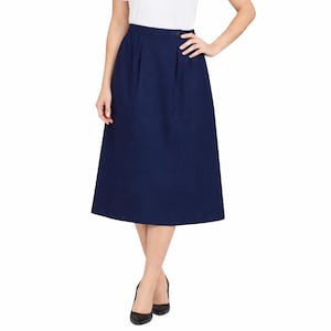 Vintage Pendleton Womens 100% Virgin Wool Midi Skirt Sz 2 Academia Navy Blue NWT