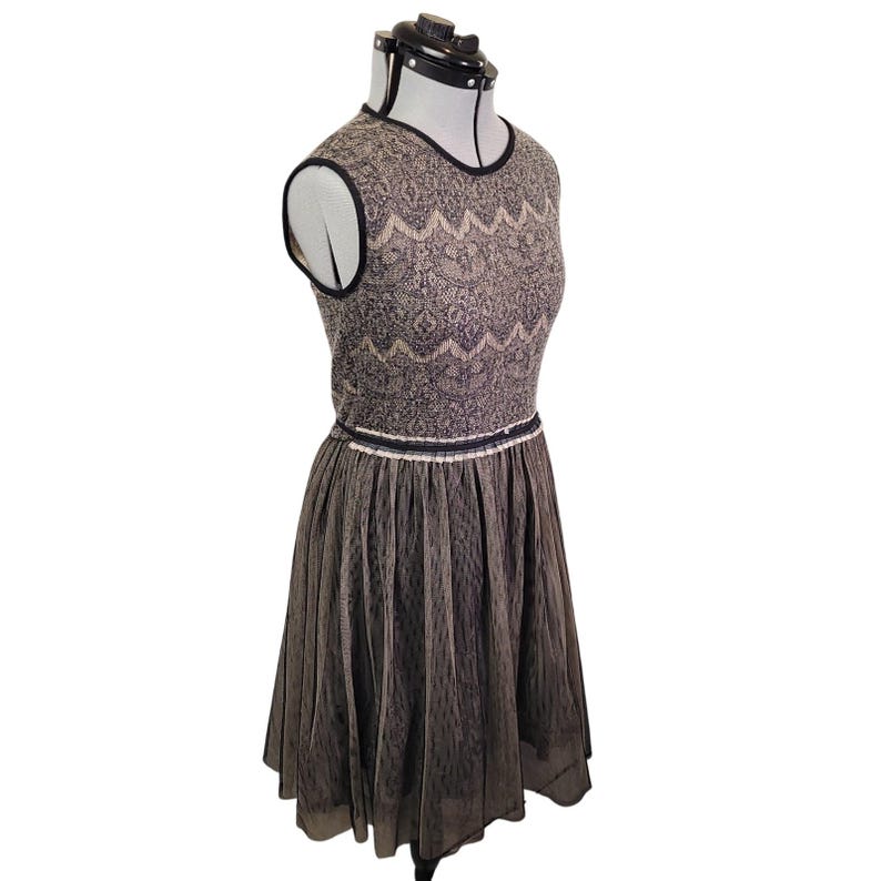 Vintage Weston Wear Anthropologie Lace Dress w/ Tulle Skirt Sz Large Whimsigoth image 2