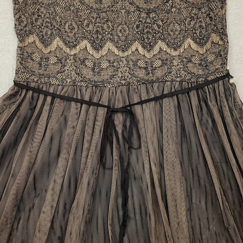 Vintage Weston Wear Anthropologie Lace Dress w/ Tulle Skirt Sz Large Whimsigoth image 16