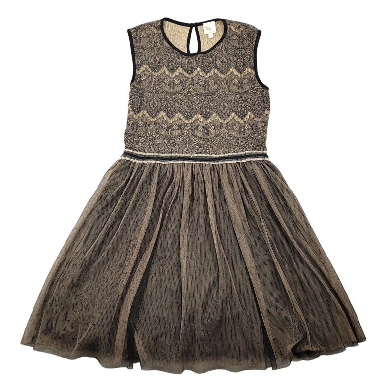 Vintage Weston Wear Anthropologie Lace Dress w/ Tulle Skirt Sz Large Whimsigoth image 6