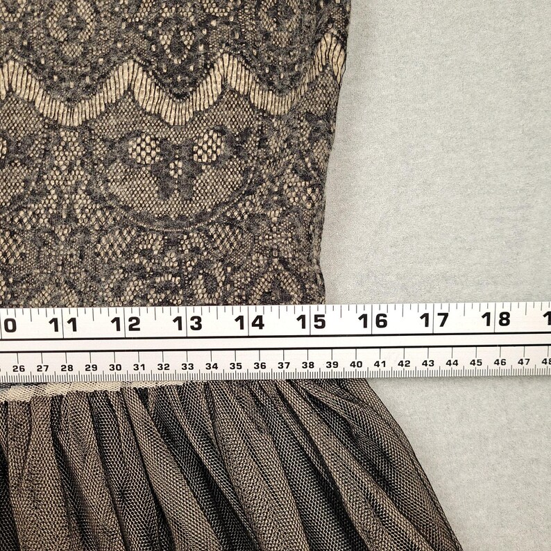 Vintage Weston Wear Anthropologie Lace Dress w/ Tulle Skirt Sz Large Whimsigoth image 20