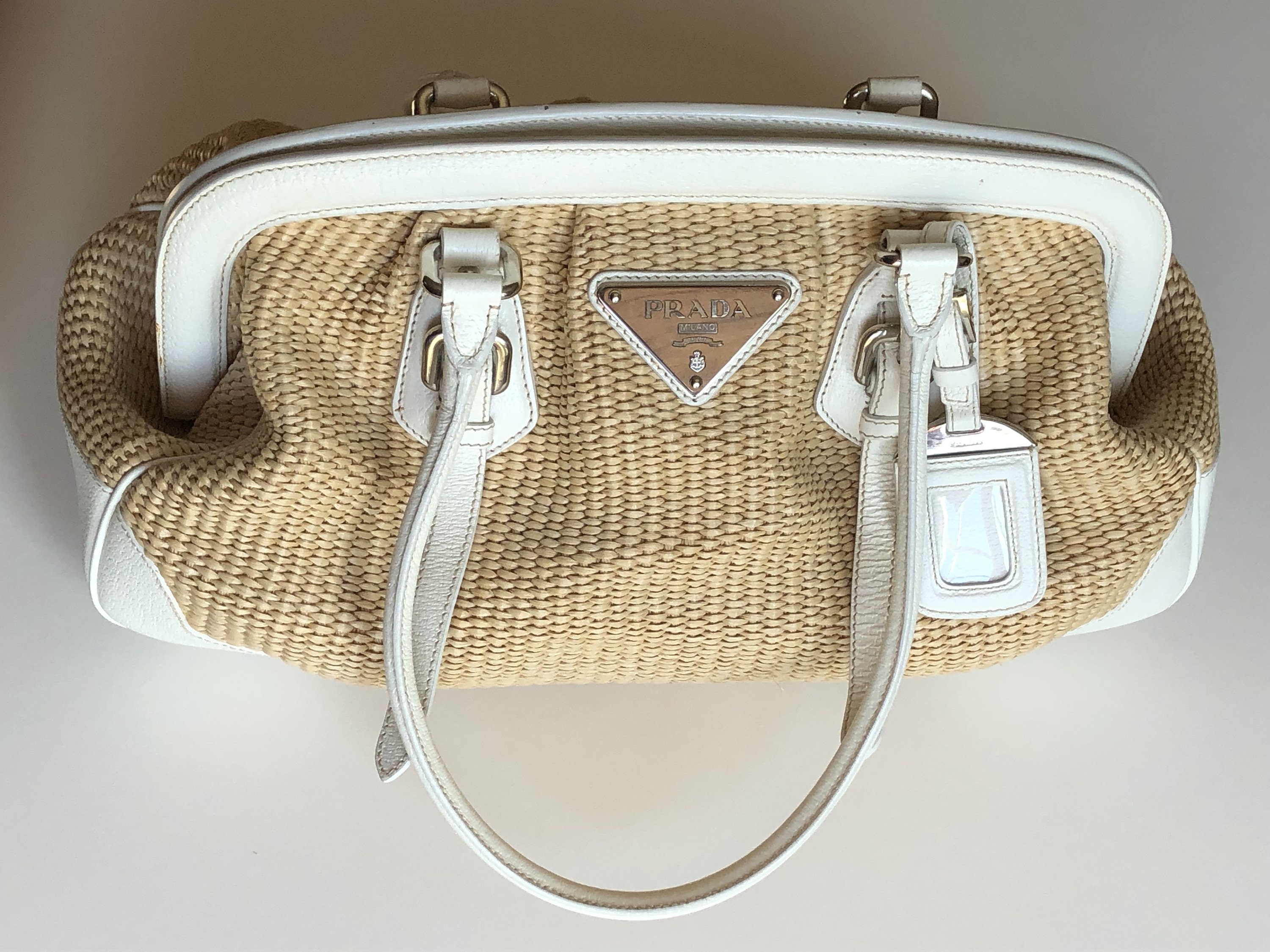 Prada Straw Handbag With A Strap, ModeSens