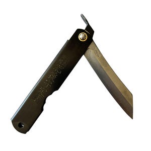 Higonokami Japanese Folding Knife, SK Steel 100mm Black