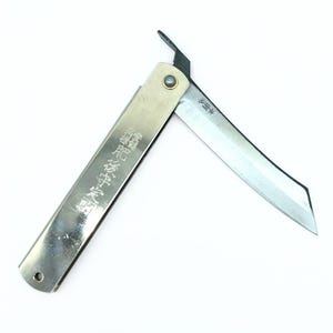 Japanese Higonokami Folding Knife, SK Steel 120mm Silver