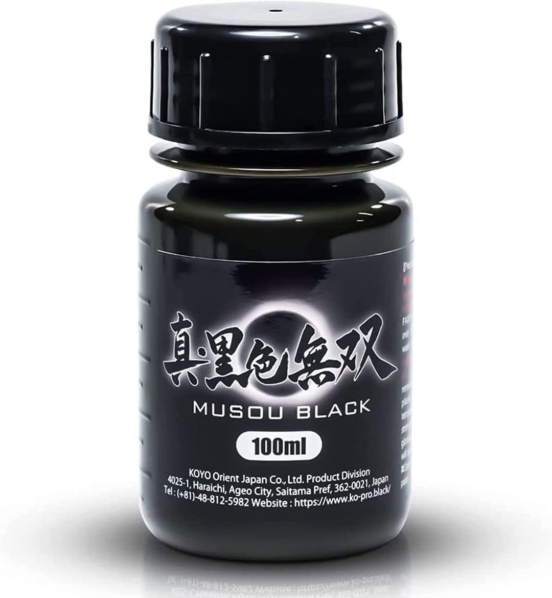 MUSOU BLACK PAINT Blackest Acrylic Paint 100ml Made in Japan Etsy