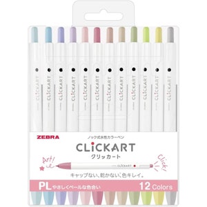 Zebra Clickart Water-based Marker Think Color set of 6 