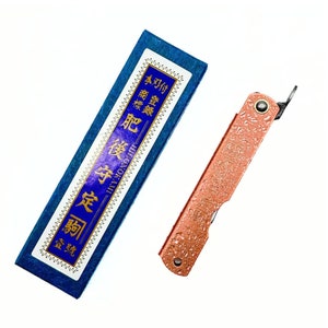 Japanese Higonokami Folding Knife, &quot;Mizushibuki&quot; Water splash 100mm, Pink