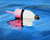 Pink and White Buoy