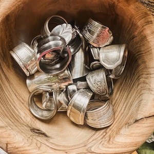 Mystery Spoon Rings || made from vintage spoons and forks