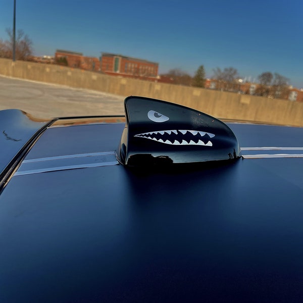 Shark teeth Fin Antenna decal sticker