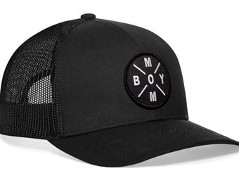 HAKA Boy Mom Hat – boymom Trucker Hat for Men & Women, Adjustable Baseball Cap, Mesh Snapback, Outdoor Golf Hat - Black