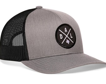 HAKA Dallas Hat – DAL Trucker Hat for Men & Women, Adjustable Baseball Cap, Mesh Snapback, Outdoor Golf Hat - Gray/Black