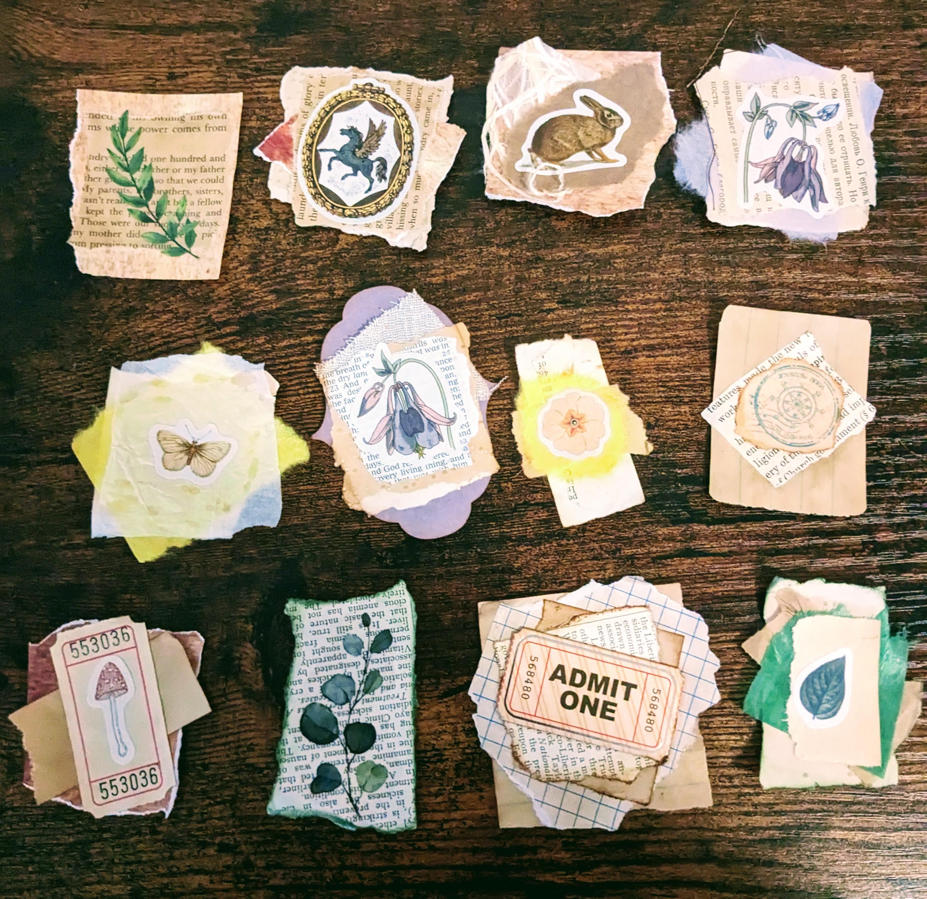 Junk Journal Embellishments - Paper Clusters - Etsy
