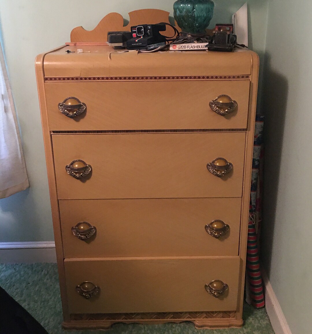 Vintage Mid Century Blonde Bedroom Set Etsy