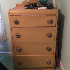Vintage Mid Century Blonde Bedroom Set