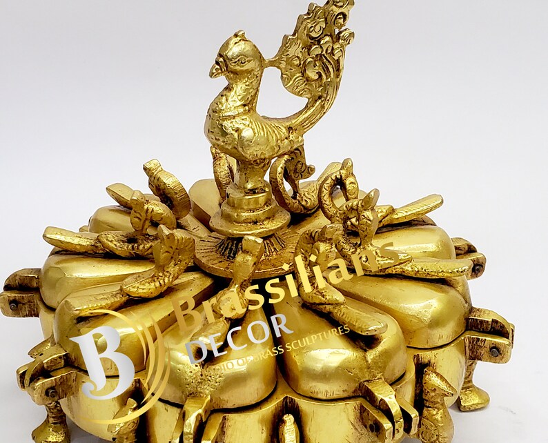 Brass Kumkum Box, Sindoor Box, Wedding Gift, Pooja Accessory, Kumkum