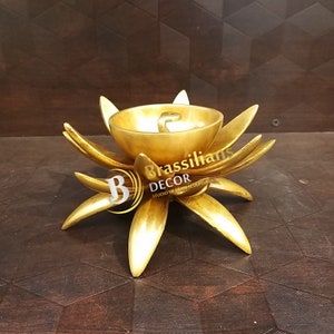 Brass Lotus Diya For Home Decor Oil Lamp Diya Lotus Diya Brass Home decor