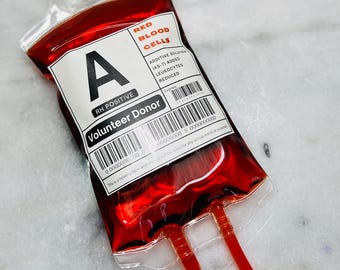 Blood Bag Shower Gel Bag | Fun Gift | Fun gag gift | Blood bag shower gel | You pick scent blood bag | Medical gift | Blood Bath | IV Bag