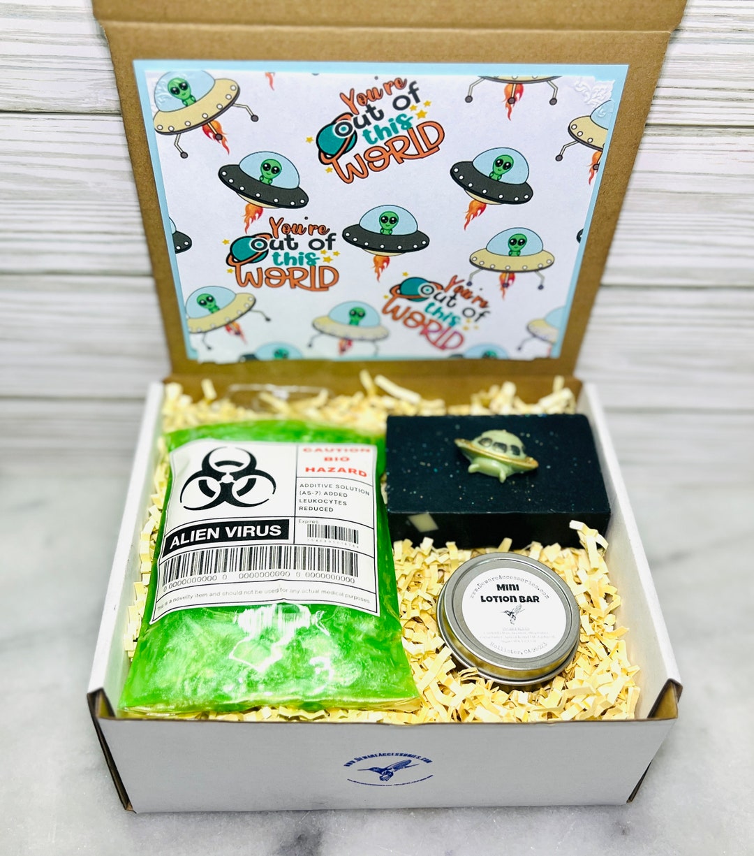 Alien Virus Gift Set You're Out of This World Alien Gift Set Thank You