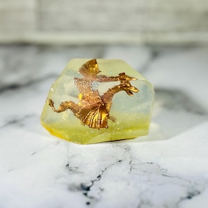 Gem Dragon Soap | Dragon Toy Soap | Fun Dragon Toy Soap | Dragon Soap | Gem shaped soap with Dragon Toy Inside
