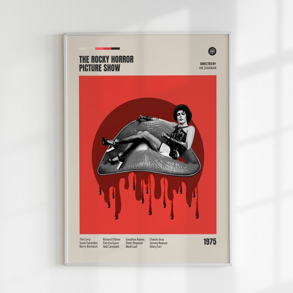 The Rocky Horror Picture Show, Minimalist Movie Poster,Wall Art Print,Vintage Inspired Poster,Mid Century Modern Poster,Custom Poster