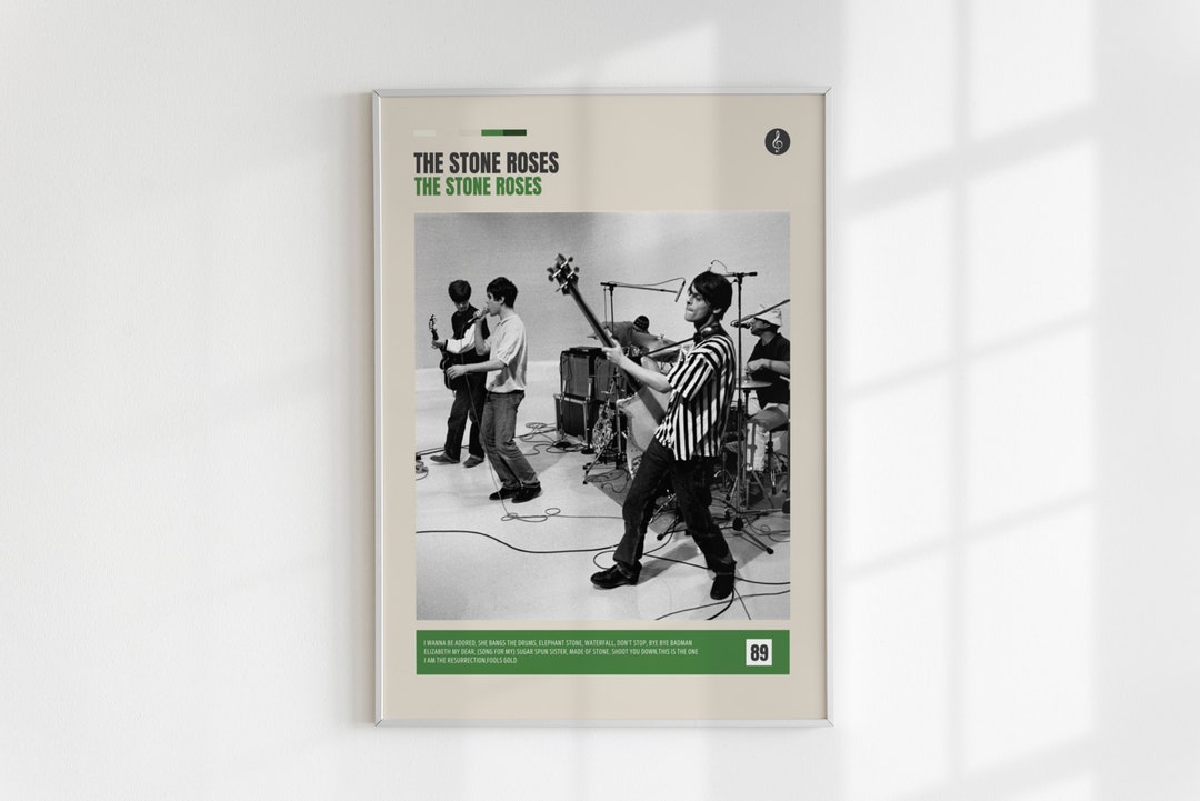 The Stone Roses, the Stone Roses, Retro Music Print, Modern Vintage ...