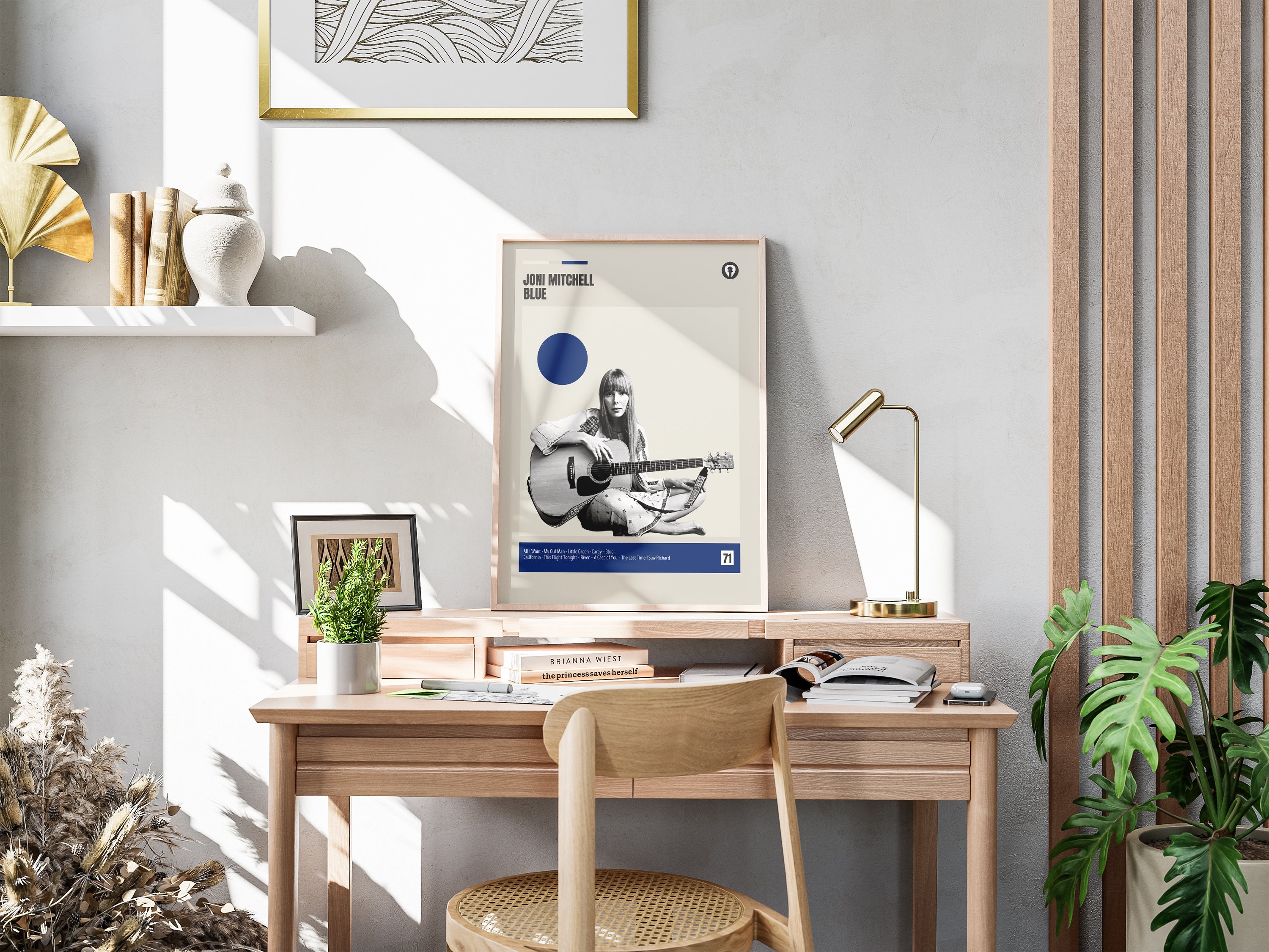 Discover JONI MITCHELL Blue, Retro Music Print, Modern Vintage, Mid Century Modern (Und)