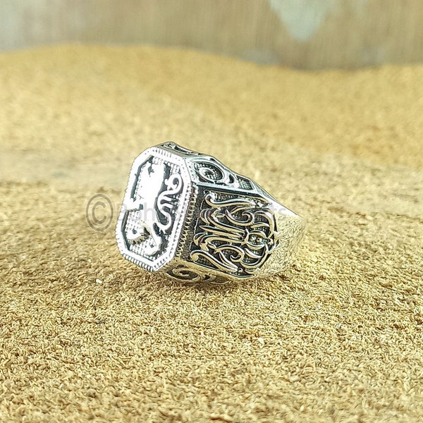 925 Sterling Silver Jewelry, Lion Of Judah Signet Ring, Lion Of Judah Ring, Lion Signet Man's Unique Gift Ring, Artisan Ring, Unisex Ring