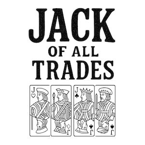 Unisex Jack of All Trades - Vintage Poker Design on White