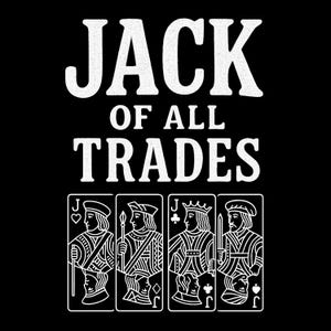 Unisex Jack of All Trades - Vintage Poker Design on black