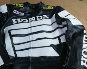 ロスマンズ Honda レザージャケット3XLサイズ 一点物 4cdca4542062e11f036a2f4330e3d6