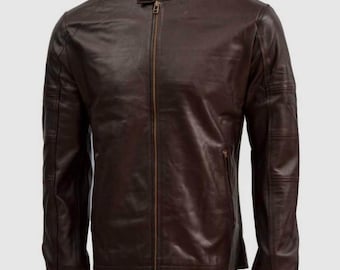 Men Fashion vintage Leather Jacket Brown Party & Casual Jacket Available All Sizes